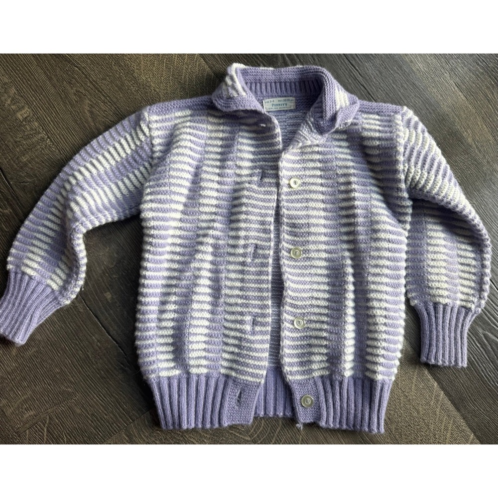 Rare Vintage purple JC Penney's size 3-4, acrylic girls toddler